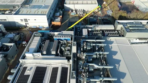Industrial cooling and ventilation systems, HVAC and distribution centres UK Vidéo 326162971