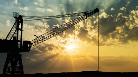 Industrial Crane, Stock Footage 195083829