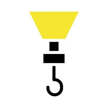 Industrial Crane Hook Icon. Concept of lifting, construction, and heavy mac.. Stock-Illustration