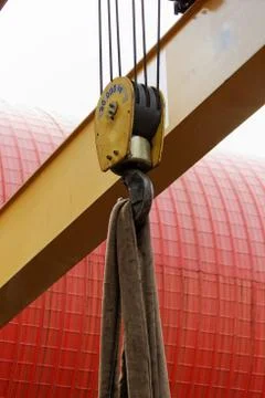 Industrial crane hook Stock Photos