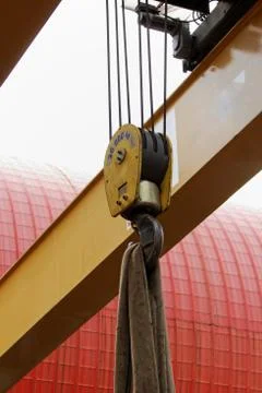 Industrial crane hook Stock Photos