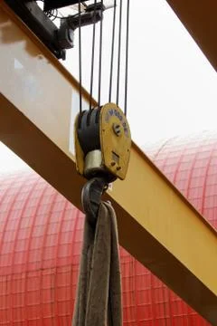 Industrial crane hook Stock Photos