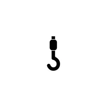 Industrial crane hook vector icon for construction and engineering Industr... Stock Photos