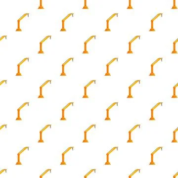 Industrial crane machinery repeating pattern on white background Illustrazione stock