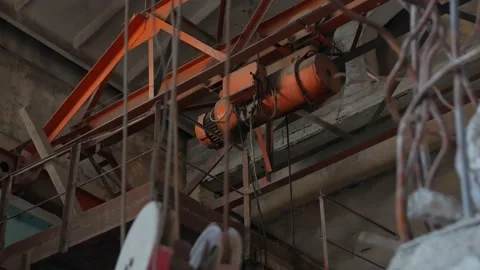 Industrial Crane Motor Stock Footage 153242759