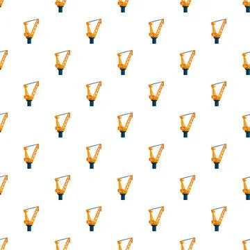 Industrial crane tower repeating pattern seamless background Stock Illustration