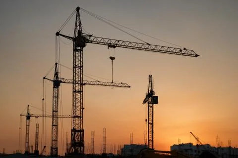 Industrial cranes Stock Photos