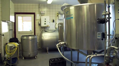 Industrial Dairy Kitchen Stock Footage 35179215