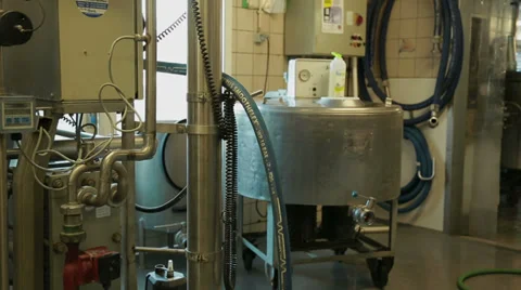 Industrial Dairy Kitchen Stock Footage 35331317