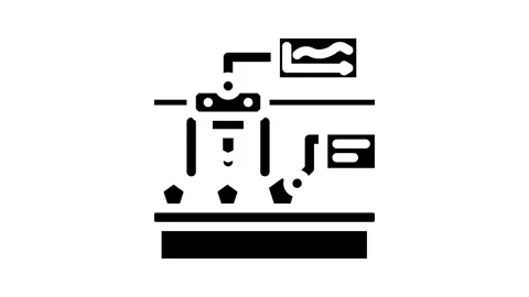 Industrial data analytics industry 5 glyph icon animation Stock Footage 326735167