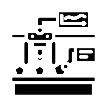 Industrial data analytics industry 5 glyph icon vector illustration Illustrazione stock