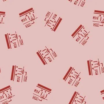 Industrial data analytics industry 5 glyph vector seamless pattern Stock Illustration