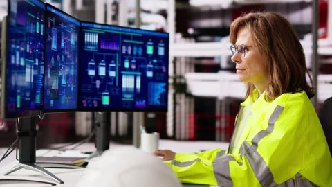 Industrial Data Automation System On Computer Stock Footage 274779072