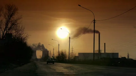 Industrial dawn edit2 Stock Footage 700572