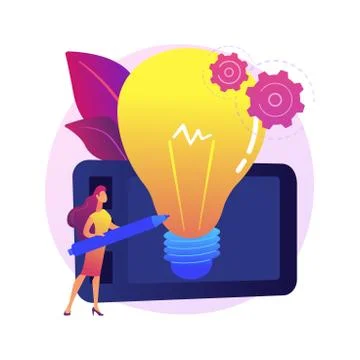 Industrial design abstract concept vector illustration. Stock Illustration