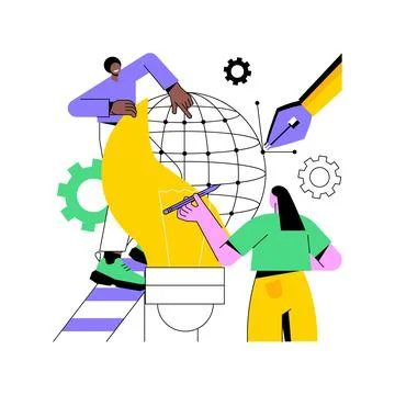 Industrial design abstract concept vector illustration. Stock Illustration