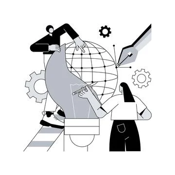 Industrial design abstract concept vector illustration. Illustrazione stock
