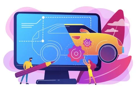 Industrial design concept vector illustration. Stock Illustration
