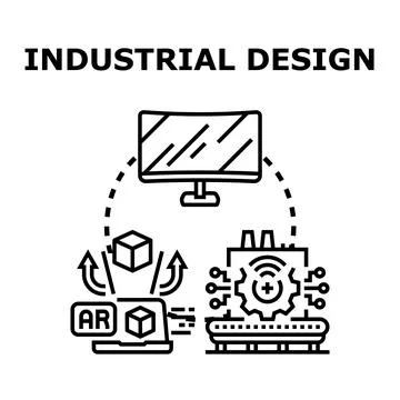 Industrial design process creating innovative product development solutions 스톡 일러스트