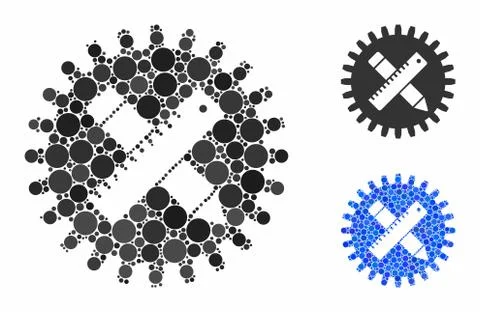 Industrial design tools Composition Icon of Circles Stock Illustration