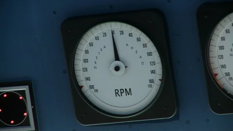 Industrial dials and gauges on cruiseship navigation bridge 1 Stock Footage 123728563