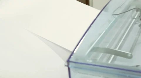 Industrial digital inkjet book printer top view Stock Footage 63452136