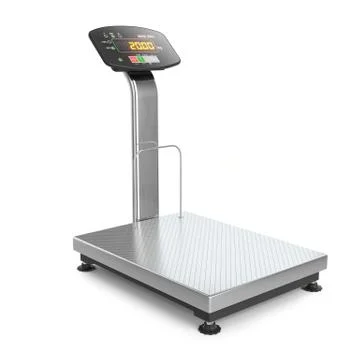 Industrial digital scale. 3d Illustrazione stock