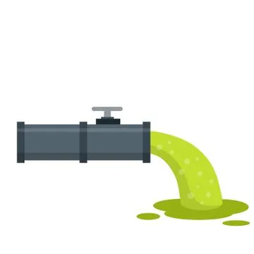 Industrial discharge from the pipe. Stock Illustration