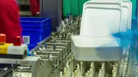 Industrial Dishwasher Time-lapse 2 Video stock 64453366