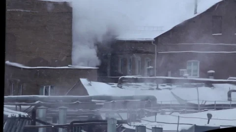 Industrial district outside the window Stock Footage 70888990