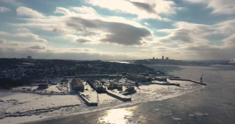 Industrial district in winter Video stock 151549888