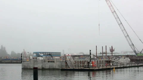 Industrial docks and crane Stock Footage 35272713