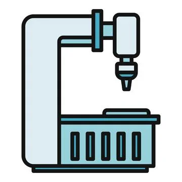 Industrial drill press machine vector icon design Stock Illustration