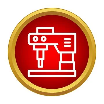 Industrial drilling machine icon representing manufacturing and engineering Illustrazione stock