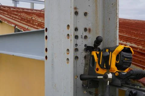 Industrial drilling machine. Stock-Fotos
