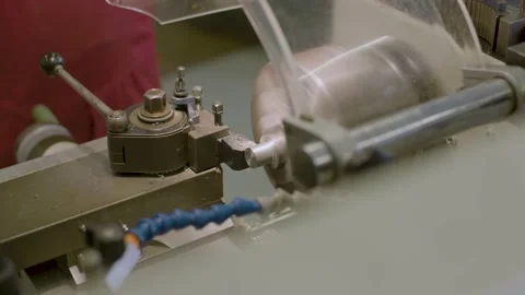 Industrial drilling machine in slow motion Stock Footage 141529486