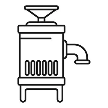 Industrial dryer machine processing food or other materials Stock Illustration