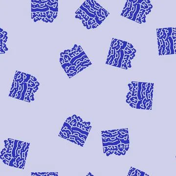 Industrial dump site forest glyph seamless pattern Stock Illustration