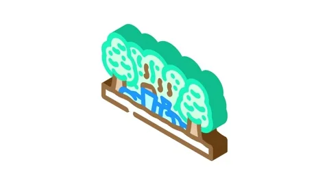 Industrial dump site forest isometric icon animation 스톡 동영상 327274870