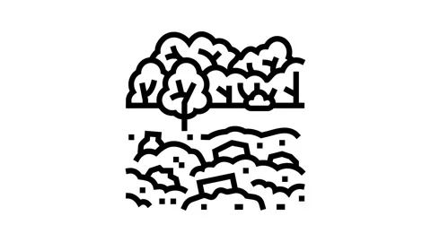Industrial dump site forest line icon animation 스톡 동영상 326121680
