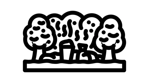 Industrial dump site forest line animation 스톡 동영상 326747963