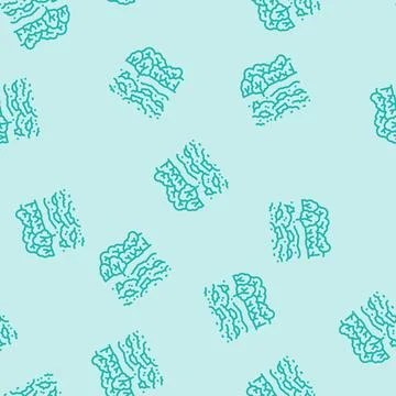 Industrial dump site forest line seamless pattern Illustrazione stock
