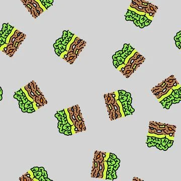 Industrial dump site forest vector seamless pattern Illustrazione stock