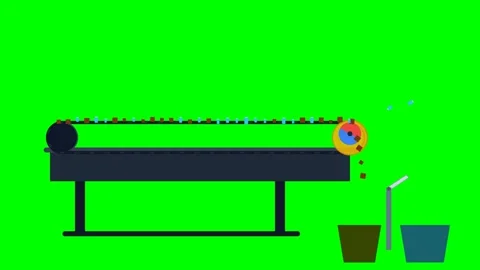 Industrial Eccentric Eddy Current Separator Schematic for Non Ferrous Metal.. Vídeo Stock 348472216