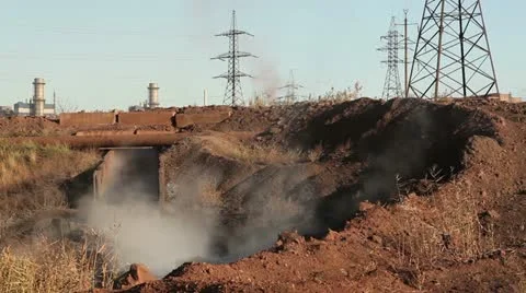 Industrial effluents. Stock Footage 12466244