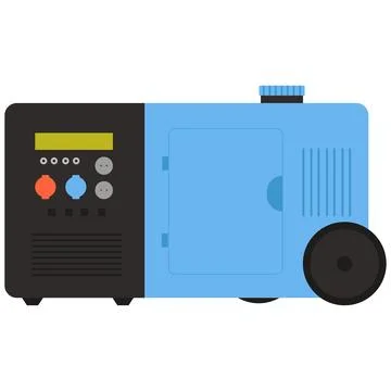 Industrial electric generator device Stockillustratie