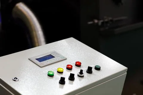 Industrial electrical control box Stock Photos