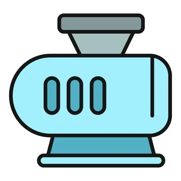 Industrial electrical motor engine machine producing power icon Illustrazione stock