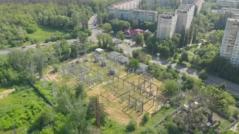 Industrial Electrical Station Stock Footage 156206295