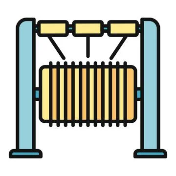Industrial electrical transformer creating power energy icon Stock Illustration